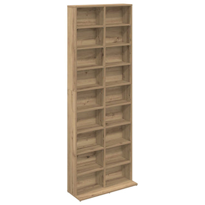 CD Kast Artisanaal eiken 65 x 23,5 x 175 cm Bewerkt hout