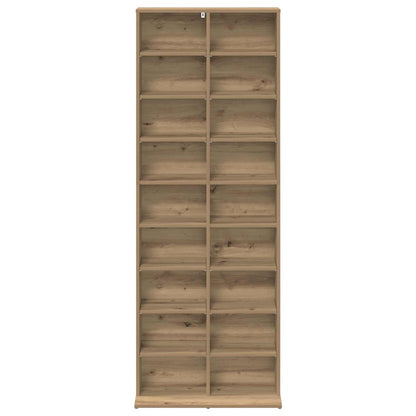 CD Kast Artisanaal eiken 65 x 23,5 x 175 cm Bewerkt hout