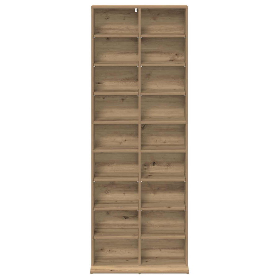 CD Kast Artisanaal eiken 65 x 23,5 x 175 cm Bewerkt hout