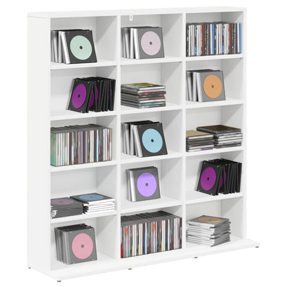 CD Kast Wit 96 x 23,5 x 97,5 cm Bewerkt hout