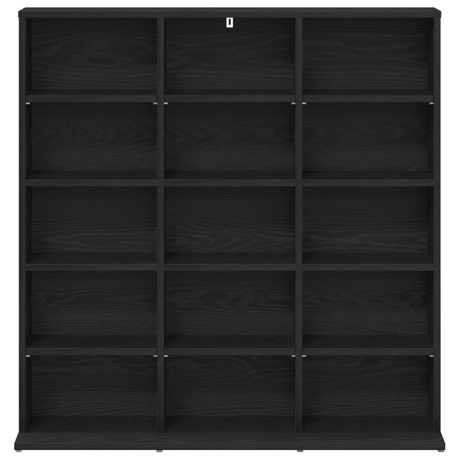 CD Kast Zwart eiken 96 x 23,5 x 97,5 cm Bewerkt hout