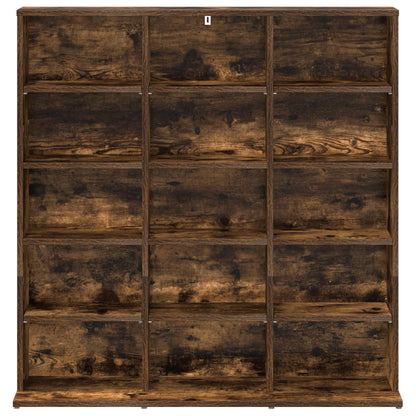 CD Kast Gerookt eiken 96 x 23,5 x 97,5 cm Bewerkt hout