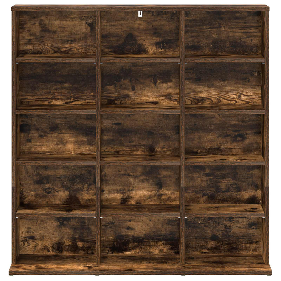 CD Kast Gerookt eiken 96 x 23,5 x 97,5 cm Bewerkt hout