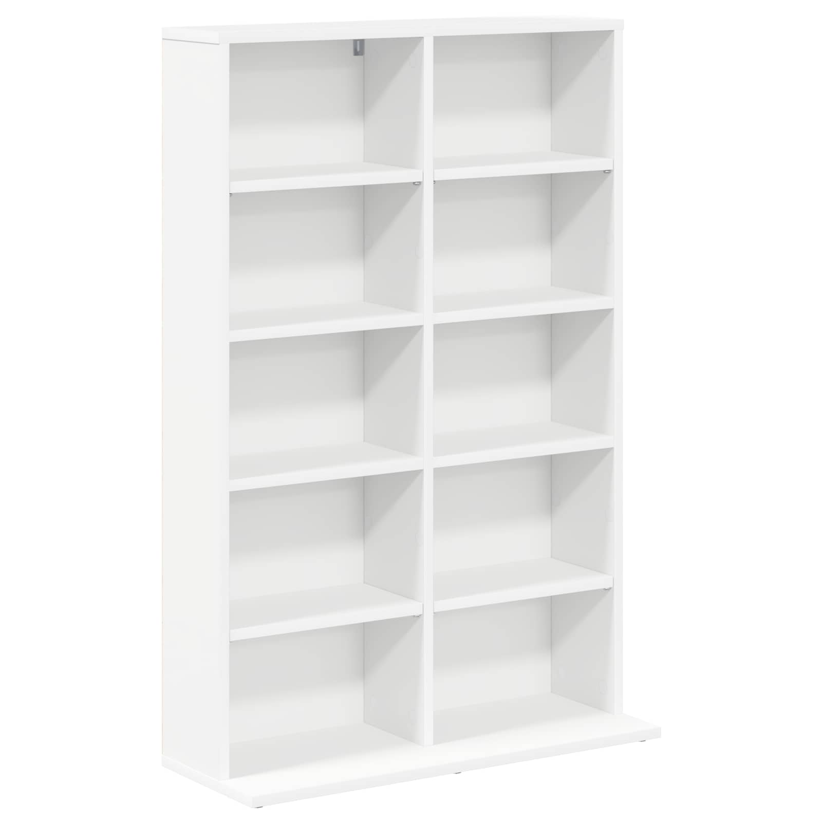 CD Kast 2 st Wit 65 x 23,5 x 97,5 cm Bewerkt hout