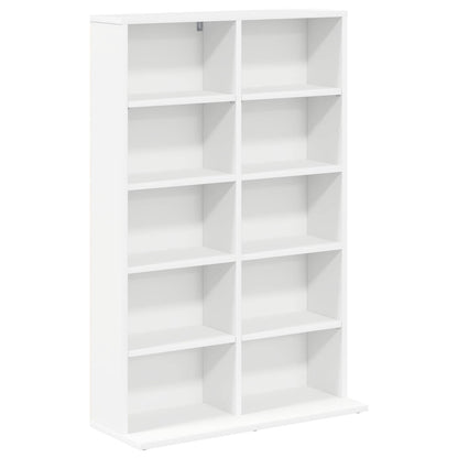 CD Kast 2 st Wit 65 x 23,5 x 97,5 cm Bewerkt hout