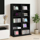 CD Kast Zwart eiken 65 x 23,5 x 97,5 cm Bewerkt hout