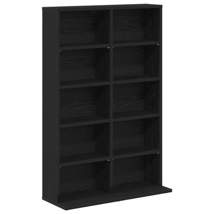 CD Kast Zwart eiken 65 x 23,5 x 97,5 cm Bewerkt hout