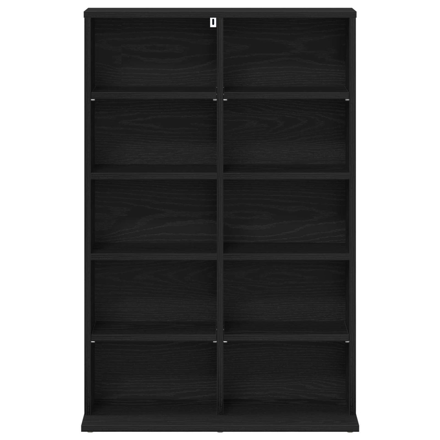 CD Kast Zwart eiken 65 x 23,5 x 97,5 cm Bewerkt hout