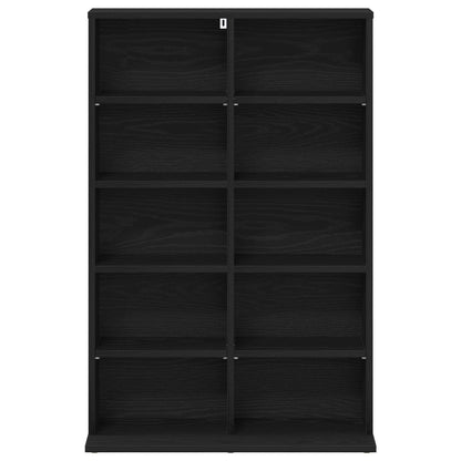 CD Kast Zwart eiken 65 x 23,5 x 97,5 cm Bewerkt hout
