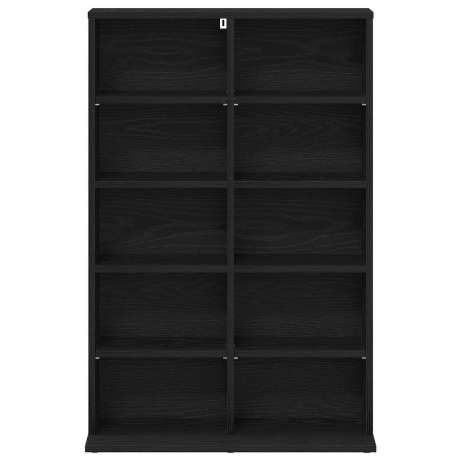 CD Kast Zwart eiken 65 x 23,5 x 97,5 cm Bewerkt hout