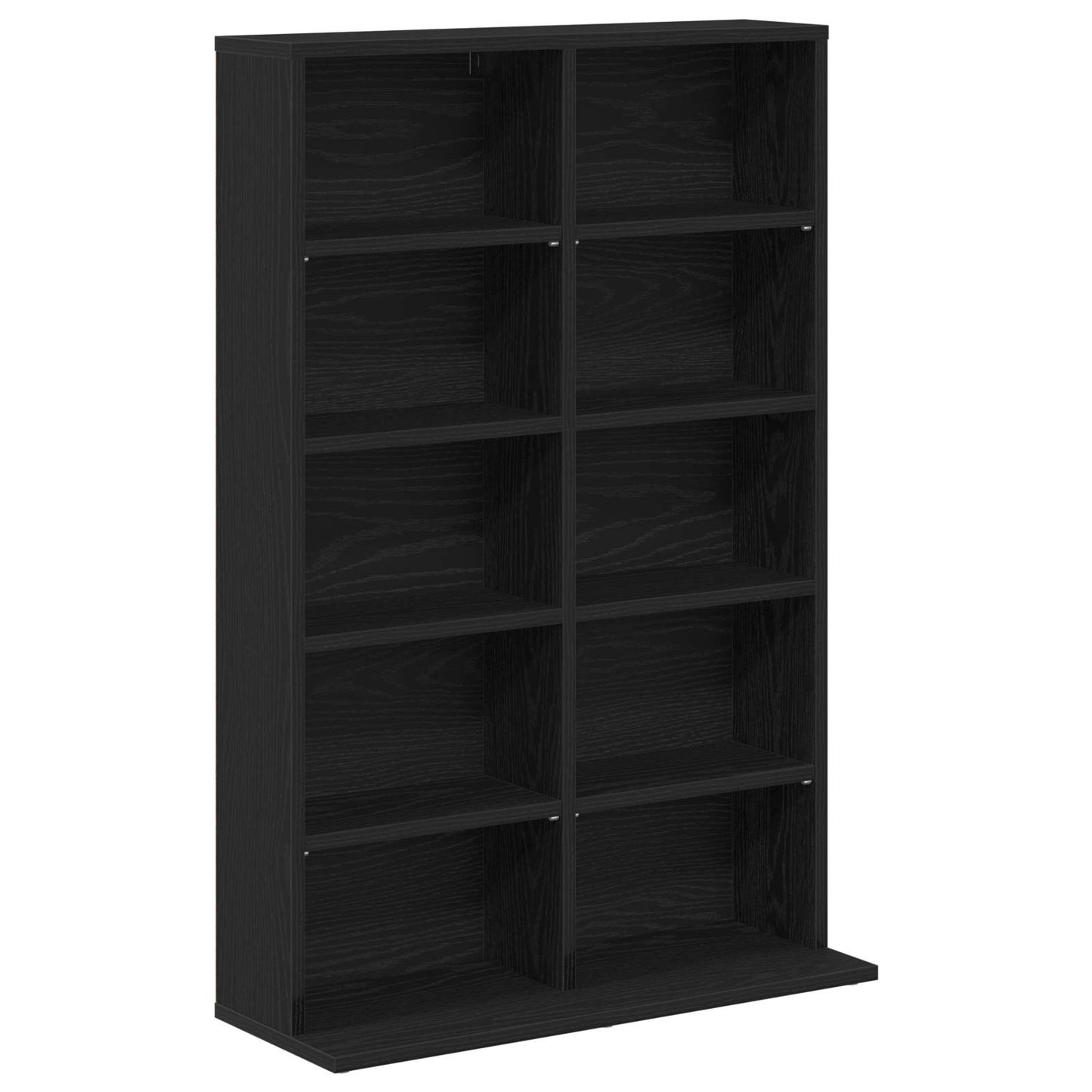 CD Kast 2 st Zwart eiken 65 x 23,5 x 97,5 cm Bewerkt hout
