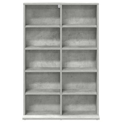 CD Kast Betongrijs 65 x 23,5 x 97,5 cm Bewerkt hout
