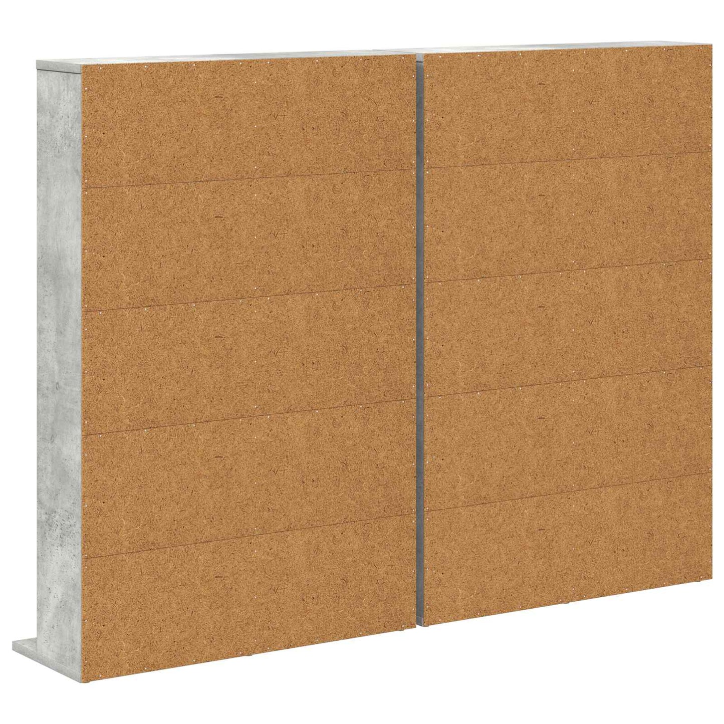 CD Kast 2 st Betongrijs 65 x 23,5 x 97,5 cm Bewerkt hout