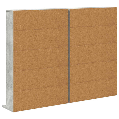 CD Kast 2 st Betongrijs 65 x 23,5 x 97,5 cm Bewerkt hout