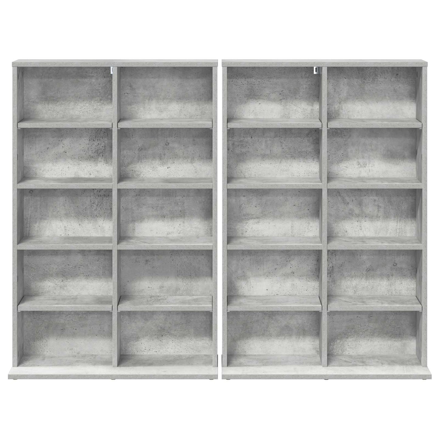 CD Kast 2 st Betongrijs 65 x 23,5 x 97,5 cm Bewerkt hout