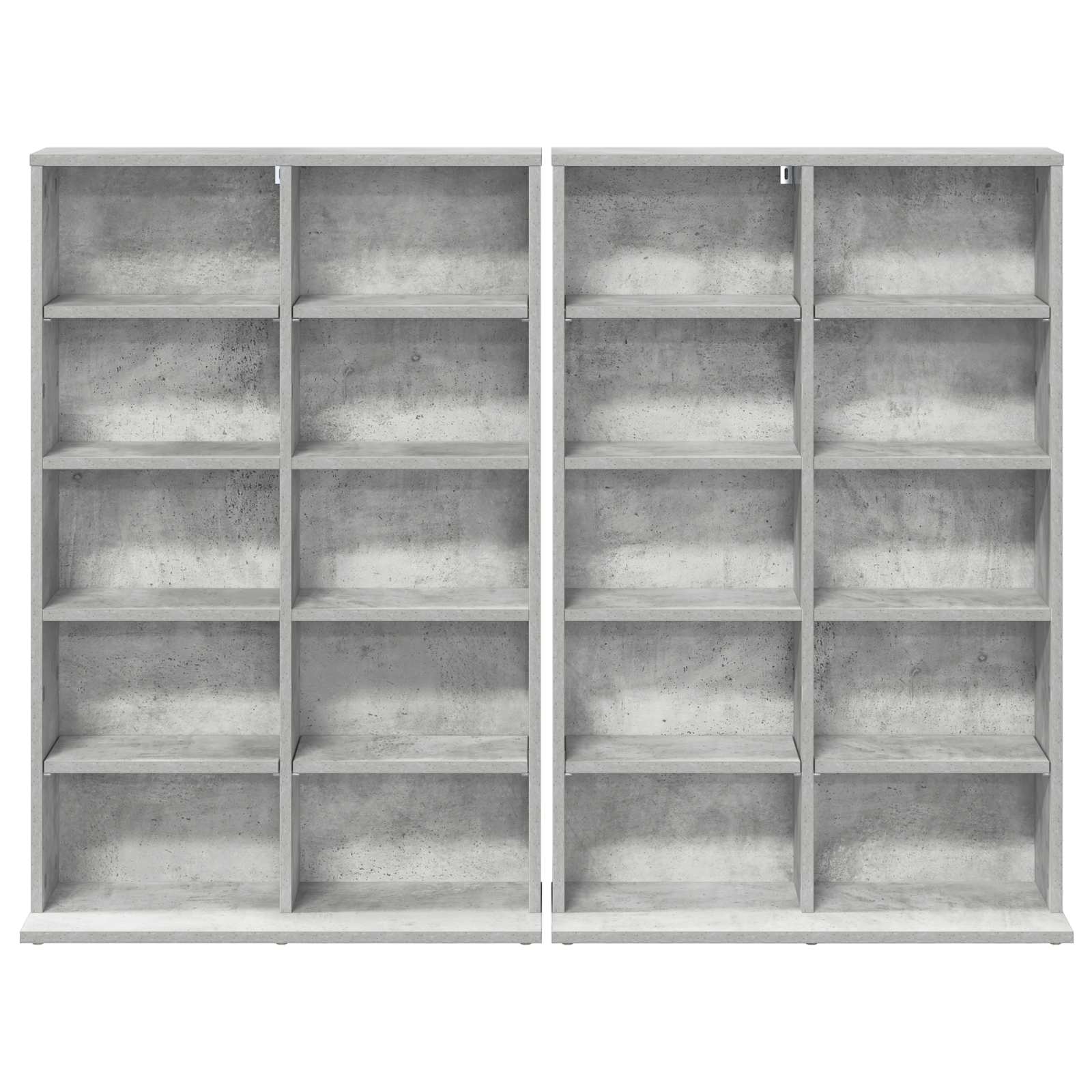 CD Kast 2 st Betongrijs 65 x 23,5 x 97,5 cm Bewerkt hout