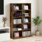 Cd kast 65x23,5x97,5 cm gerookt eiken bewerkt hout