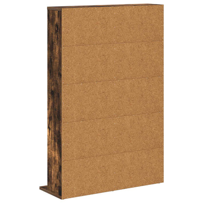 CD Kast Gerookt eiken 65 x 23,5 x 97,5 cm Bewerkt hout