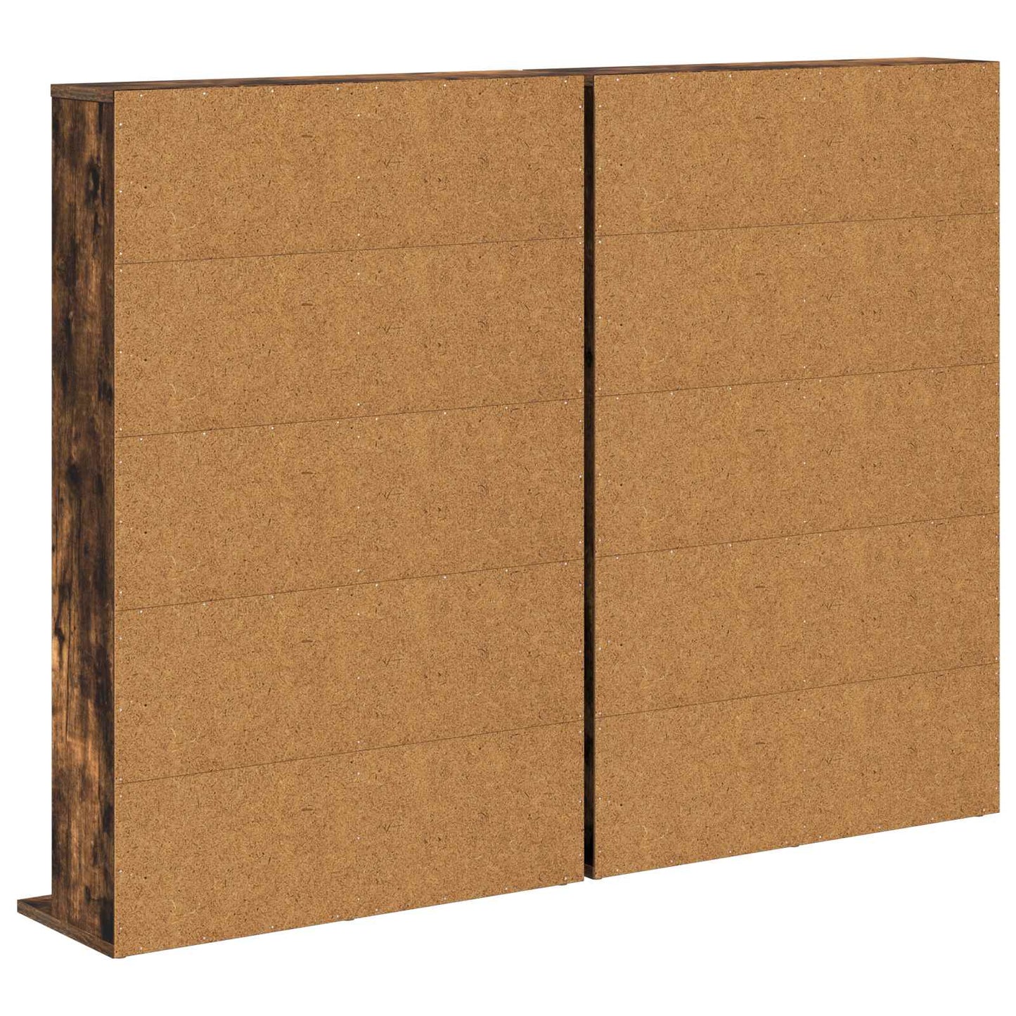 CD Kast 2 st Gerookt eiken 65 x 23,5 x 97,5 cm Bewerkt hout