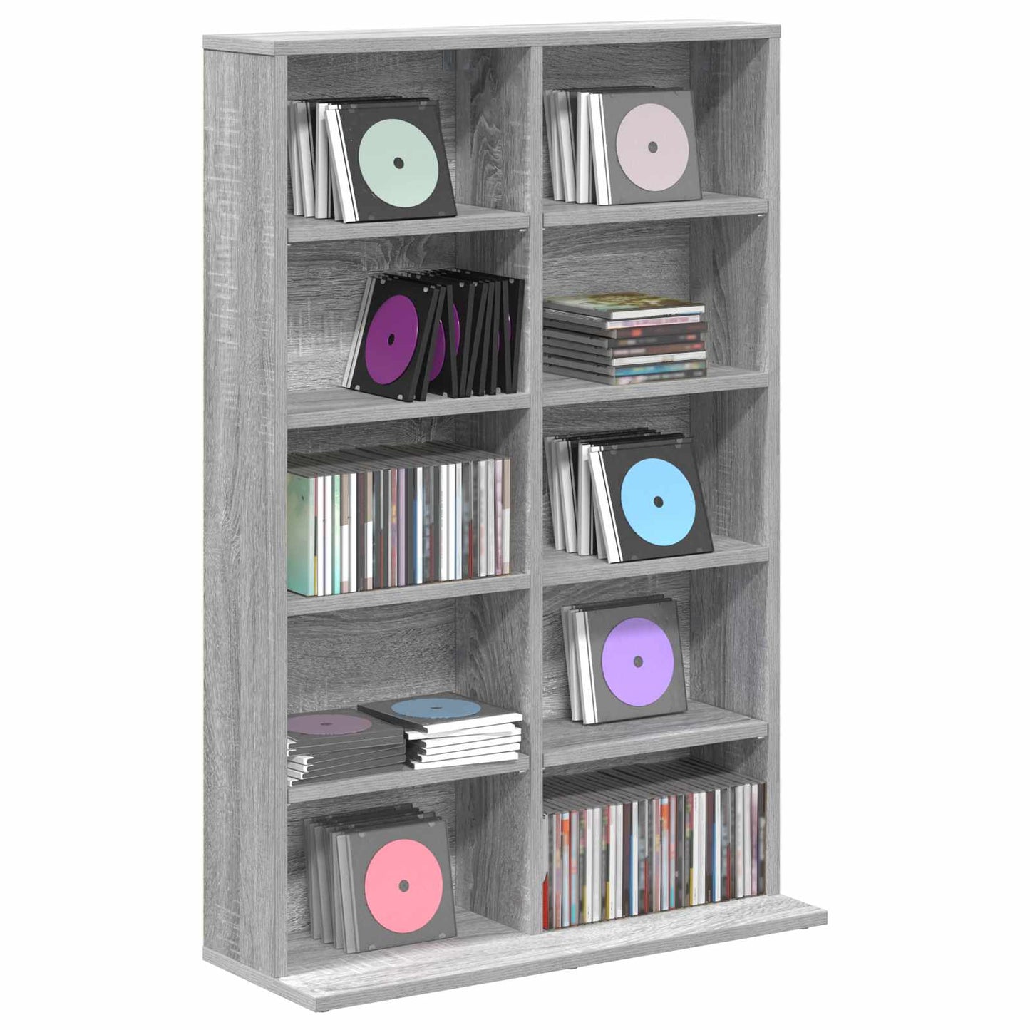 CD Kast Grijs Sonoma 65 x 23,5 x 97,5 cm Bewerkt hout