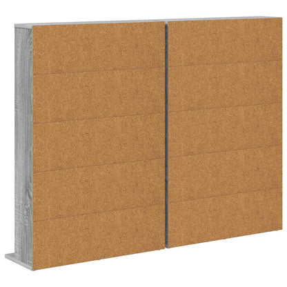 CD Kast 2 st Grijs Sonoma 65 x 23,5 x 97,5 cm Bewerkt hout