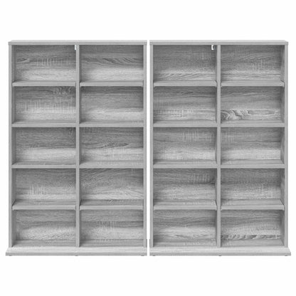 CD Kast 2 st Grijs Sonoma 65 x 23,5 x 97,5 cm Bewerkt hout