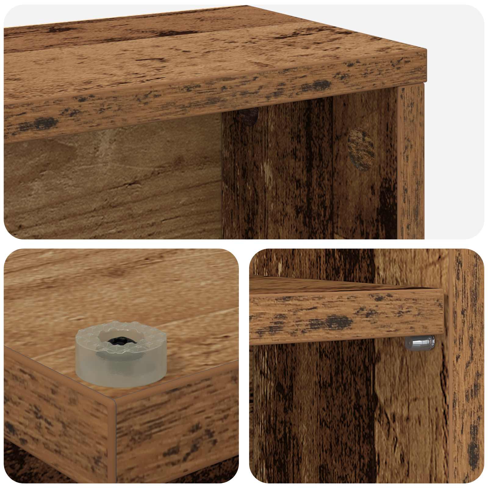 CD Kast Oud hout 65 x 23,5 x 97,5 cm Bewerkt hout