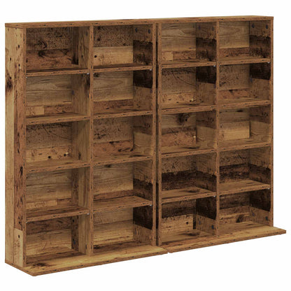 CD Kast 2 st Oud hout 65 x 23,5 x 97,5 cm Bewerkt hout