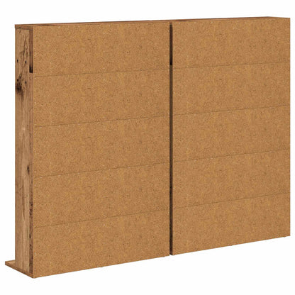 CD Kast 2 st Oud hout 65 x 23,5 x 97,5 cm Bewerkt hout