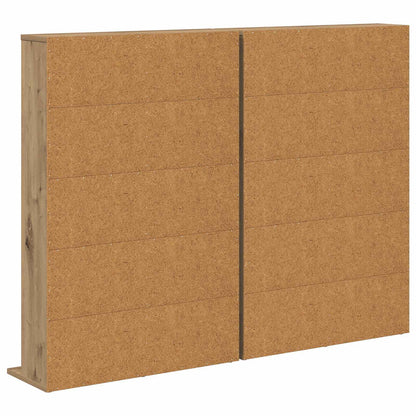 CD Kast 2 st Artisanaal eiken 65 x 23,5 x 97,5 cm Bewerkt hout