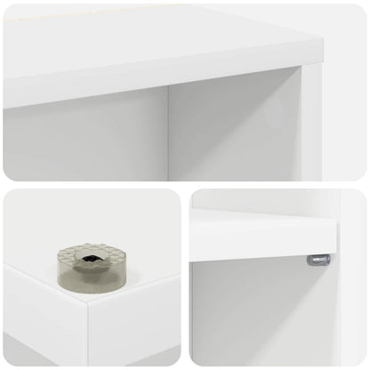 CD Kast Wit 33 x 23,5 x 97,5 cm Bewerkt hout