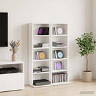 CD Kast 2 st Wit 33 x 23,5 x 97,5 cm Bewerkt hout