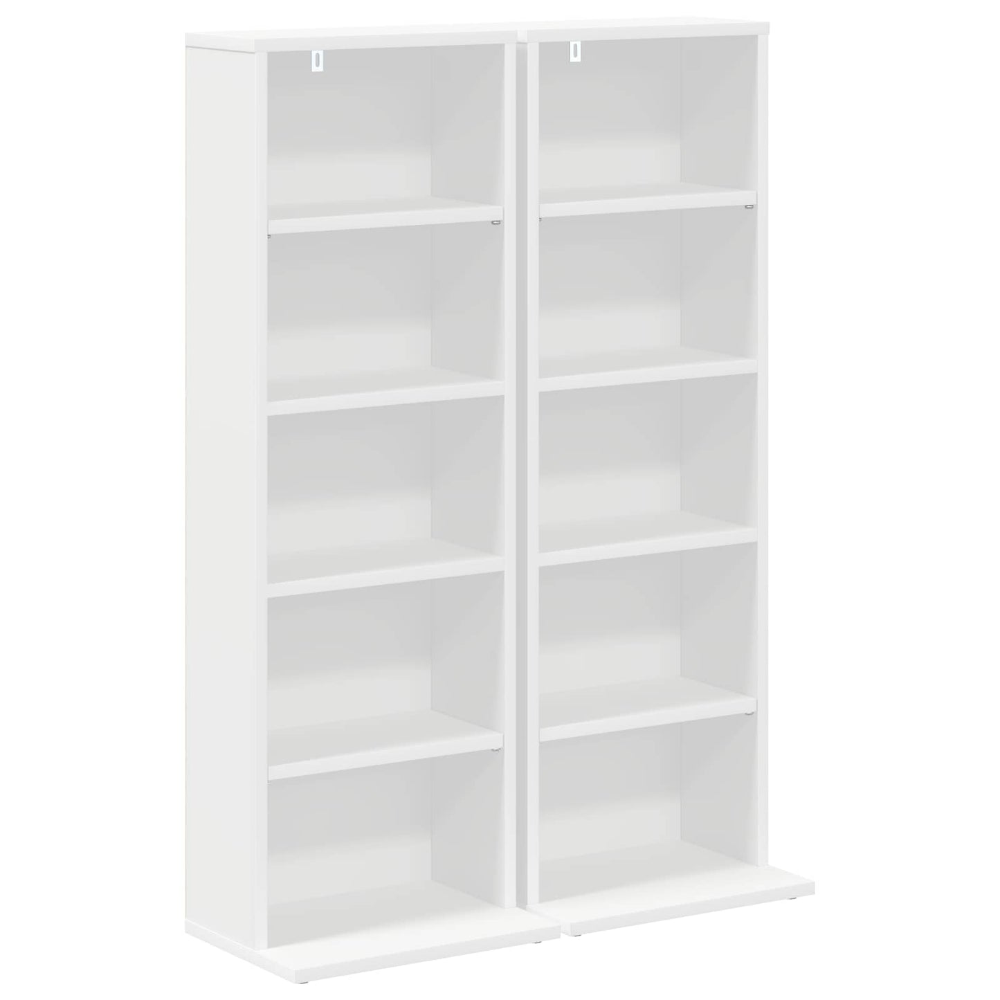 CD Kast 2 st Wit 33 x 23,5 x 97,5 cm Bewerkt hout