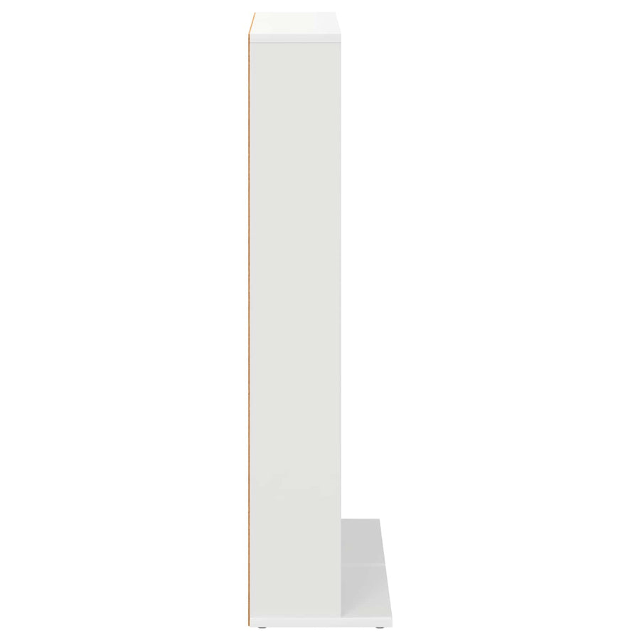 CD Kast 2 st Wit 33 x 23,5 x 97,5 cm Bewerkt hout