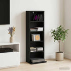 Cd kast zwart eiken 33x24x98 cm