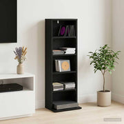 Cd kast zwart eiken 33x24x98 cm