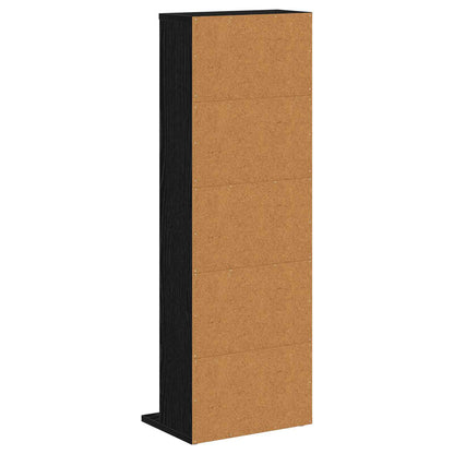 CD Kast Zwart eiken 33 x 23,5 x 97,5 cm Bewerkt hout