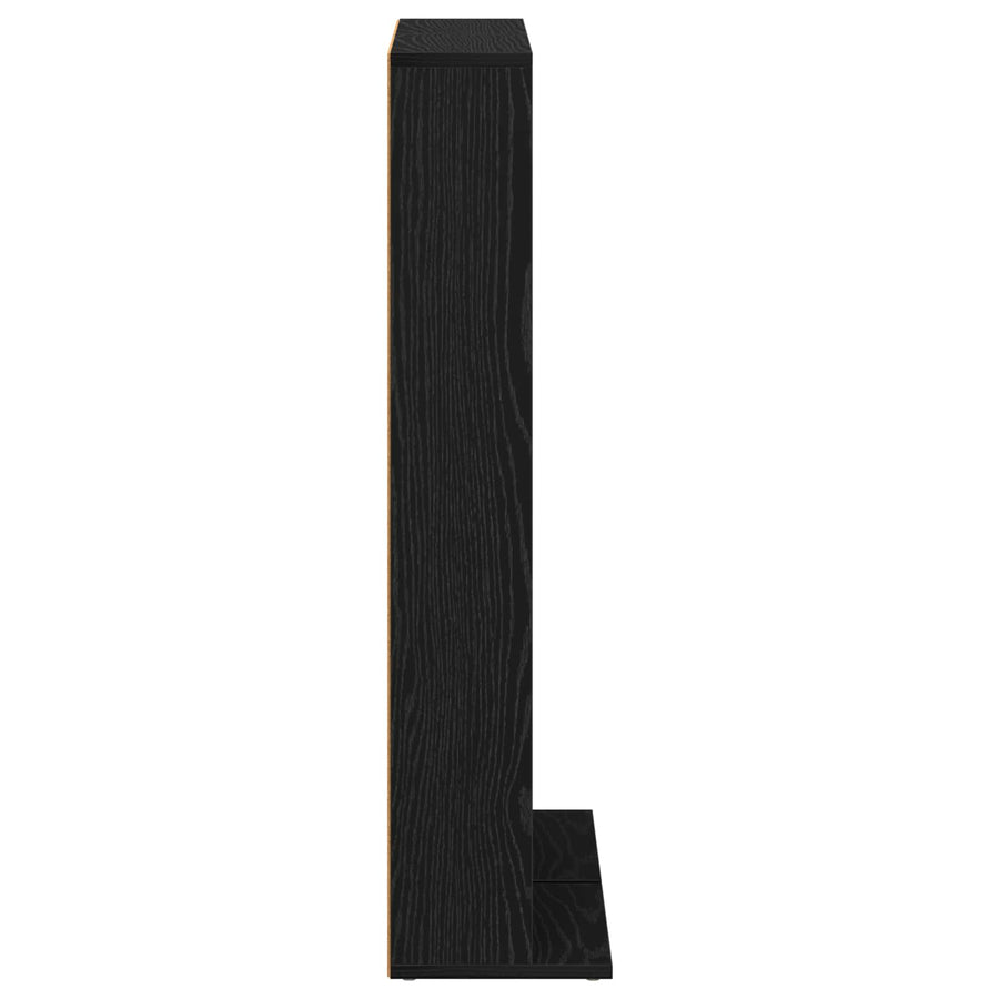 CD Kast 2 st Zwart eiken 33 x 23,5 x 97,5 cm Bewerkt hout