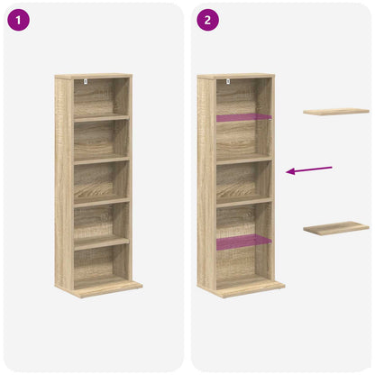 CD Kast Sonoma Eiken 33 x 23,5 x 97,5 cm Bewerkt hout