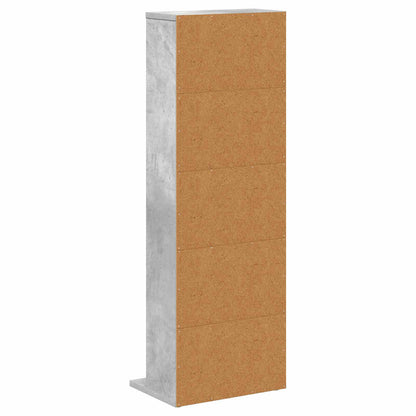 CD Kast Betongrijs 33 x 23,5 x 97,5 cm Bewerkt hout