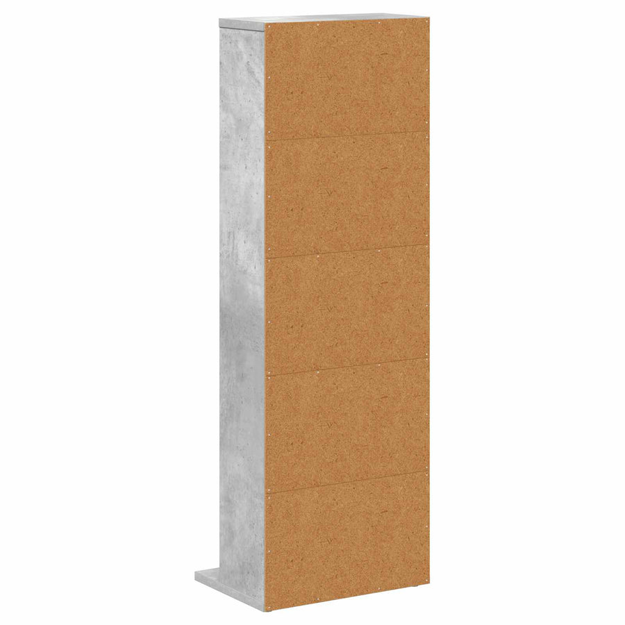 CD Kast Betongrijs 33 x 23,5 x 97,5 cm Bewerkt hout