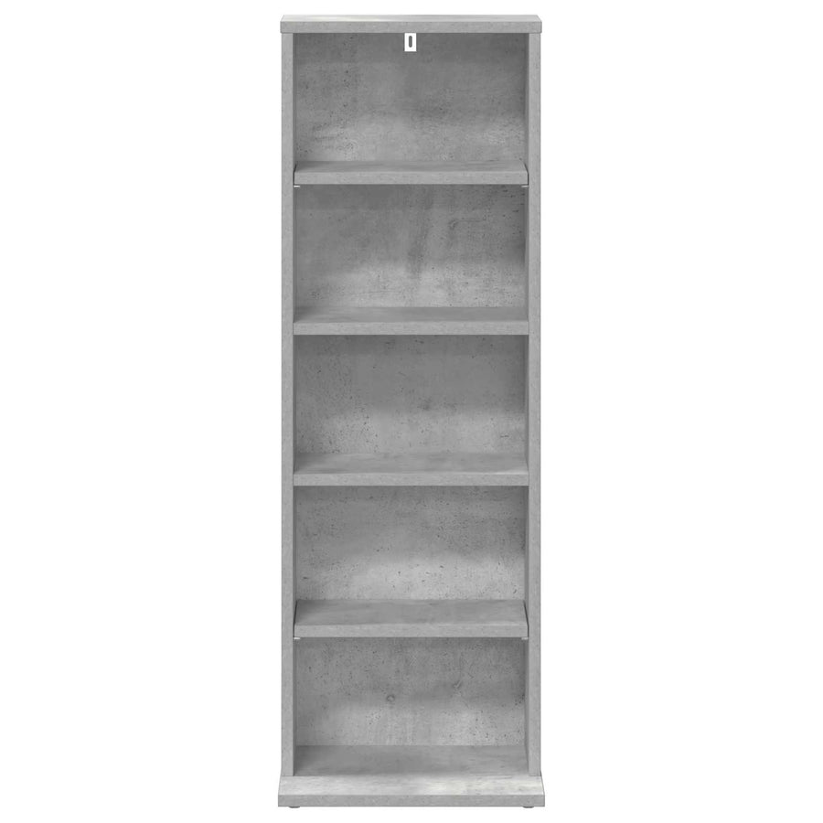 CD Kast Betongrijs 33 x 23,5 x 97,5 cm Bewerkt hout