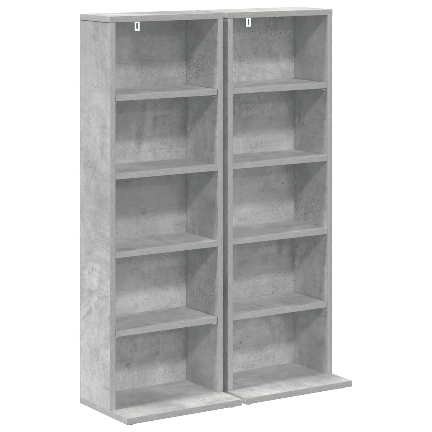 CD Kast 2 st Betongrijs 33 x 23,5 x 97,5 cm Bewerkt hout