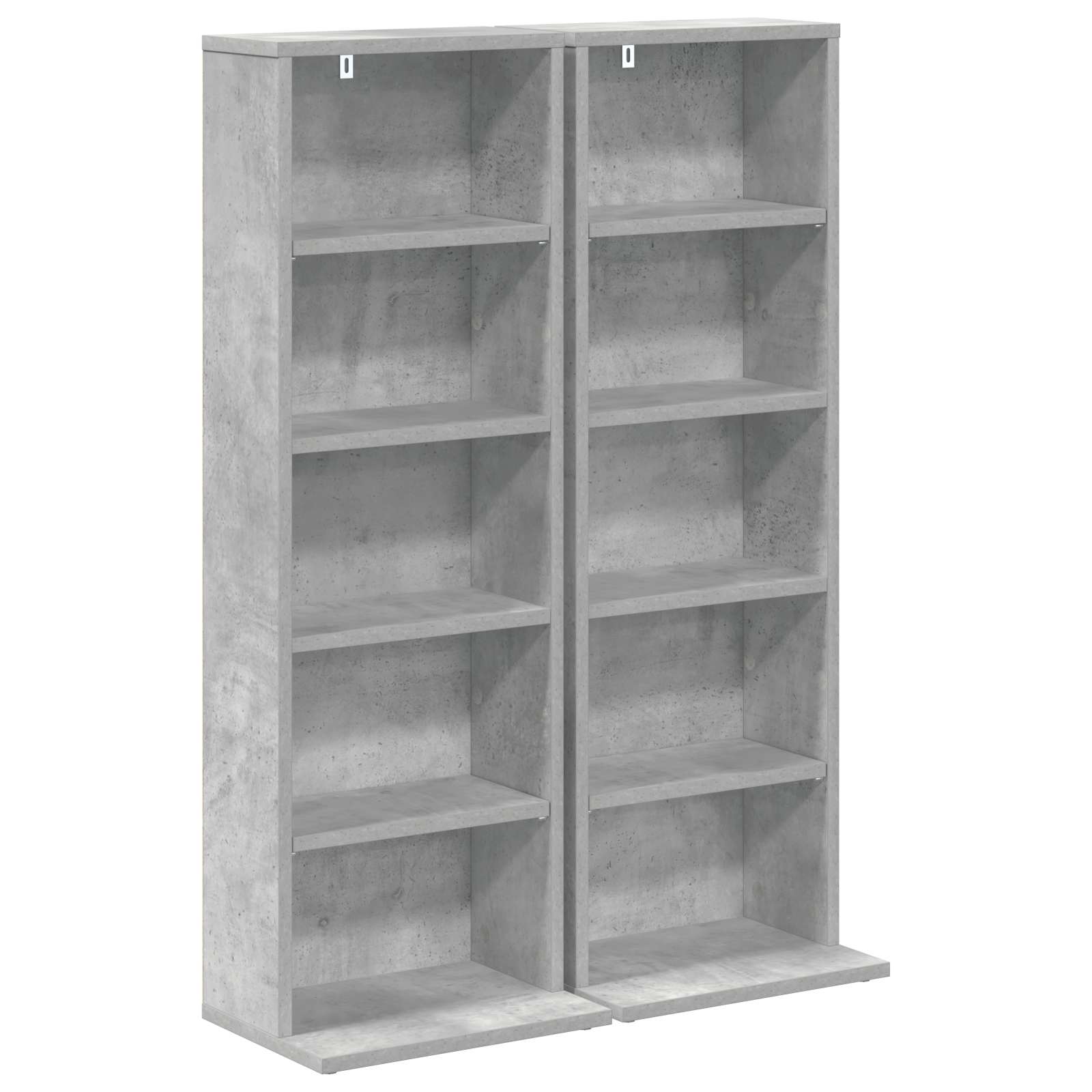 CD Kast 2 st Betongrijs 33 x 23,5 x 97,5 cm Bewerkt hout