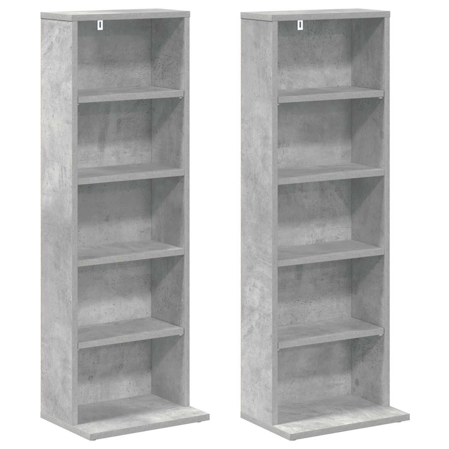 CD Kast 2 st Betongrijs 33 x 23,5 x 97,5 cm Bewerkt hout