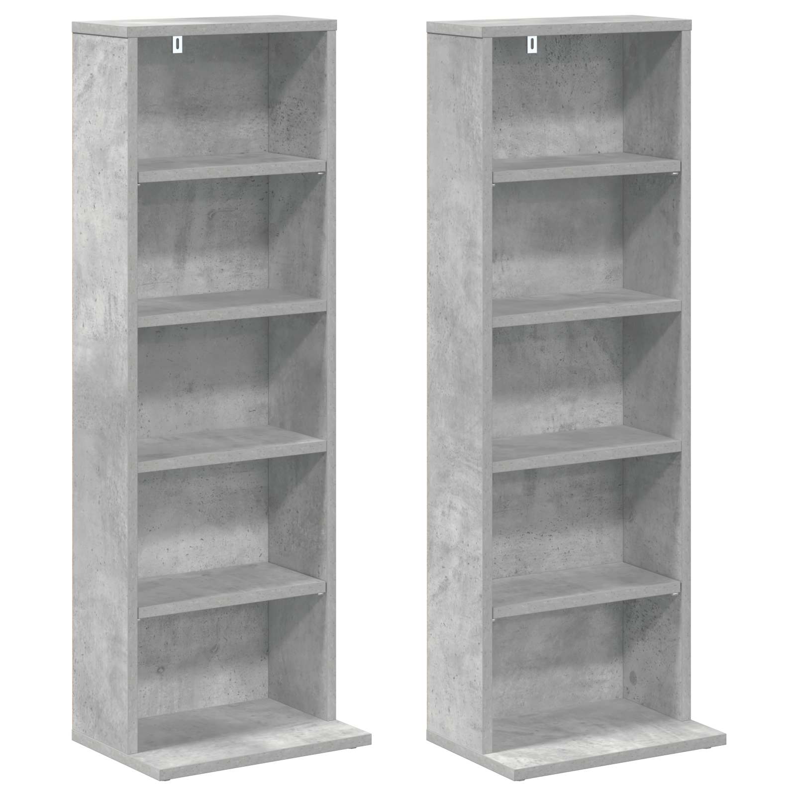 CD Kast 2 st Betongrijs 33 x 23,5 x 97,5 cm Bewerkt hout