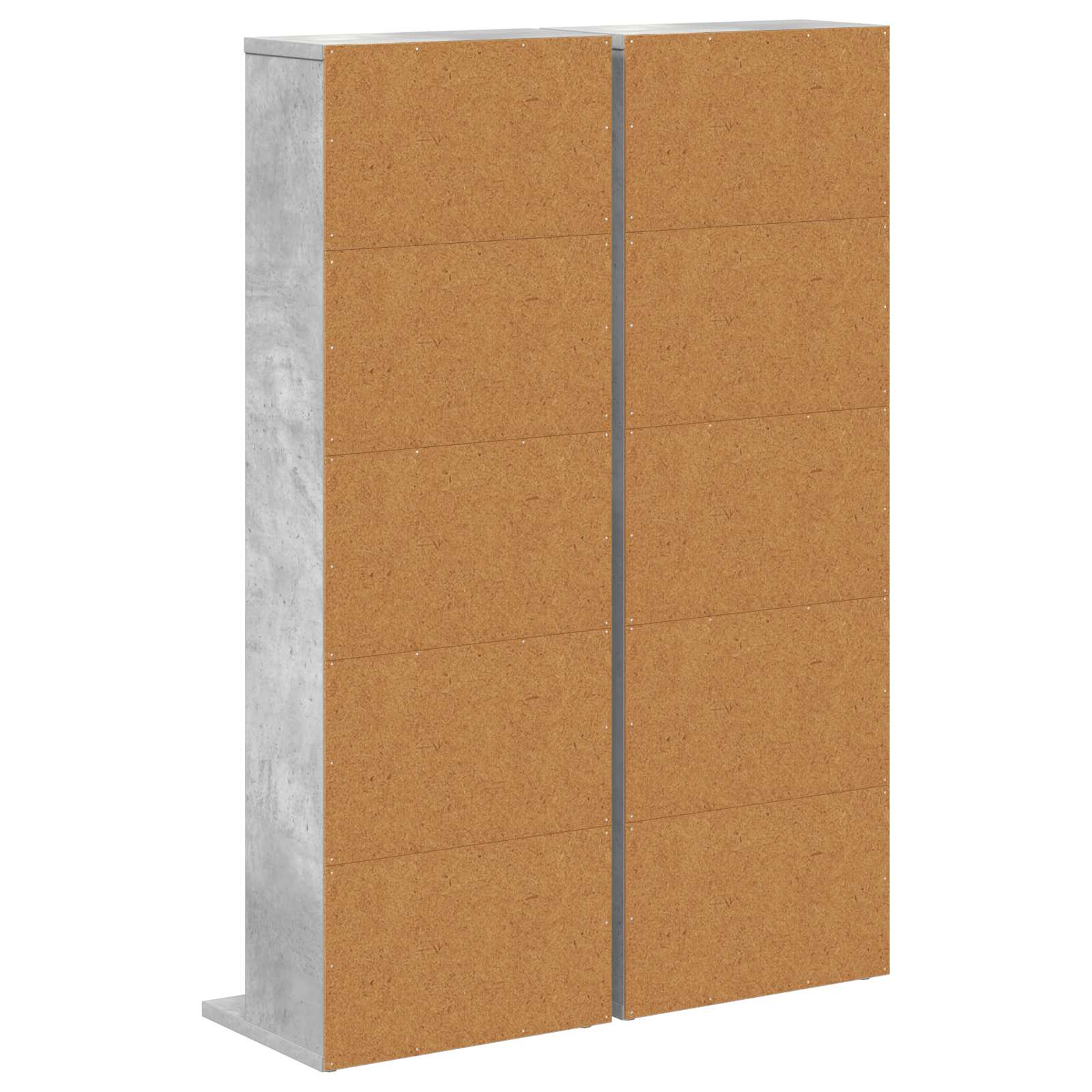 CD Kast 2 st Betongrijs 33 x 23,5 x 97,5 cm Bewerkt hout