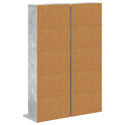 CD Kast 2 st Betongrijs 33 x 23,5 x 97,5 cm Bewerkt hout