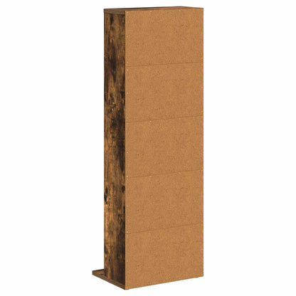 CD Kast Gerookt eiken 33 x 23,5 x 97,5 cm Bewerkt hout