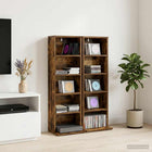 CD kast 33x23.5x97.5 cm gerookt eiken